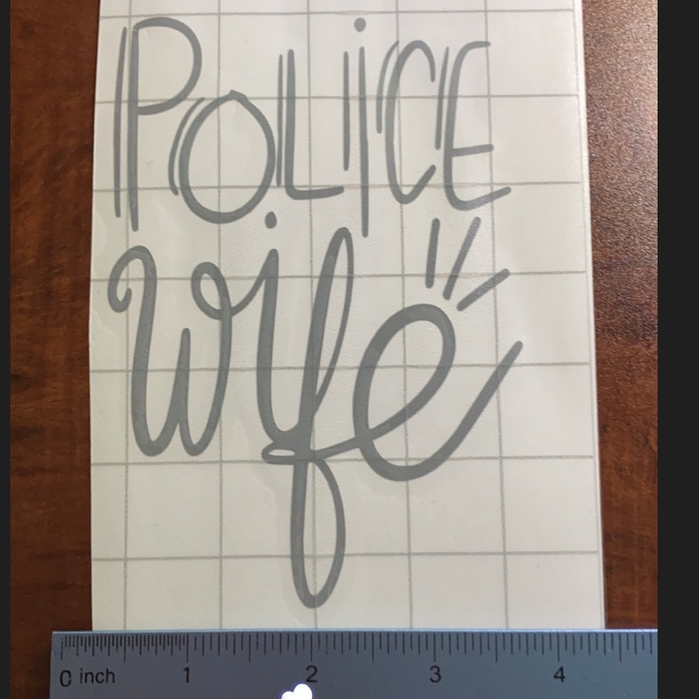 4” vinyl decal POLICE WIFE